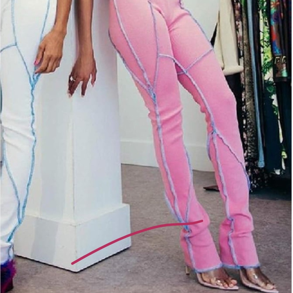 Stylish Pink and Blue Women's Top